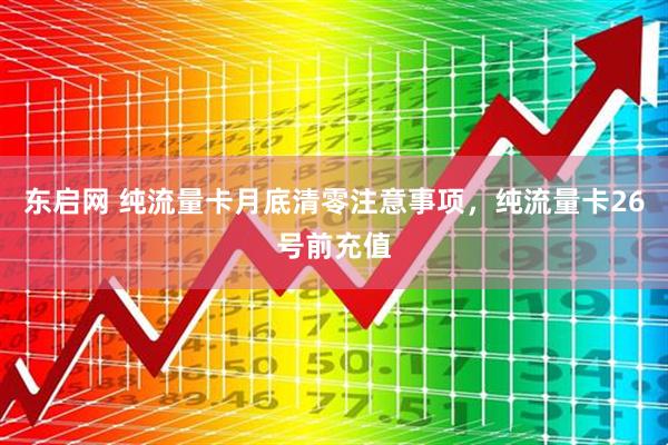 东启网 纯流量卡月底清零注意事项，纯流量卡26号前充值