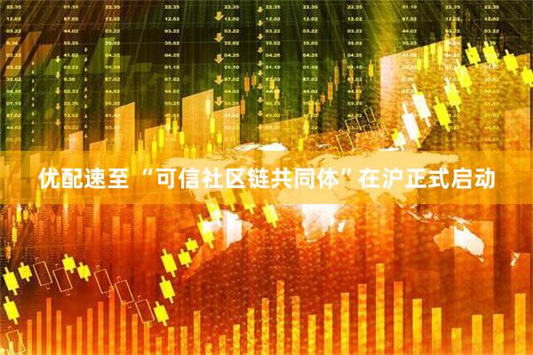 优配速至 “可信社区链共同体”在沪正式启动